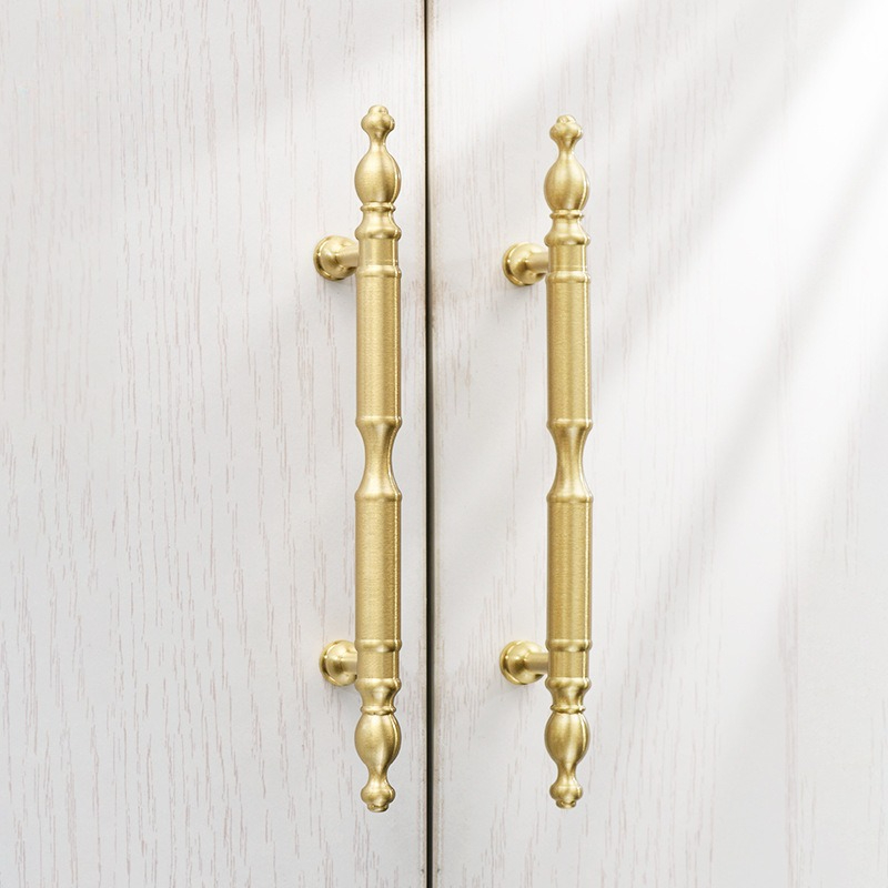 Furniture And Kitchen Hardware Fitting - Европейские твердые латунные мебельные ручки, золотые