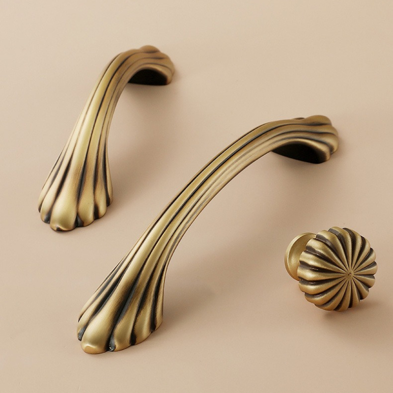 Furniture And Kitchen Hardware Fitting - Скандинавские винтажные латунные мебельные ручки, бронзовые
