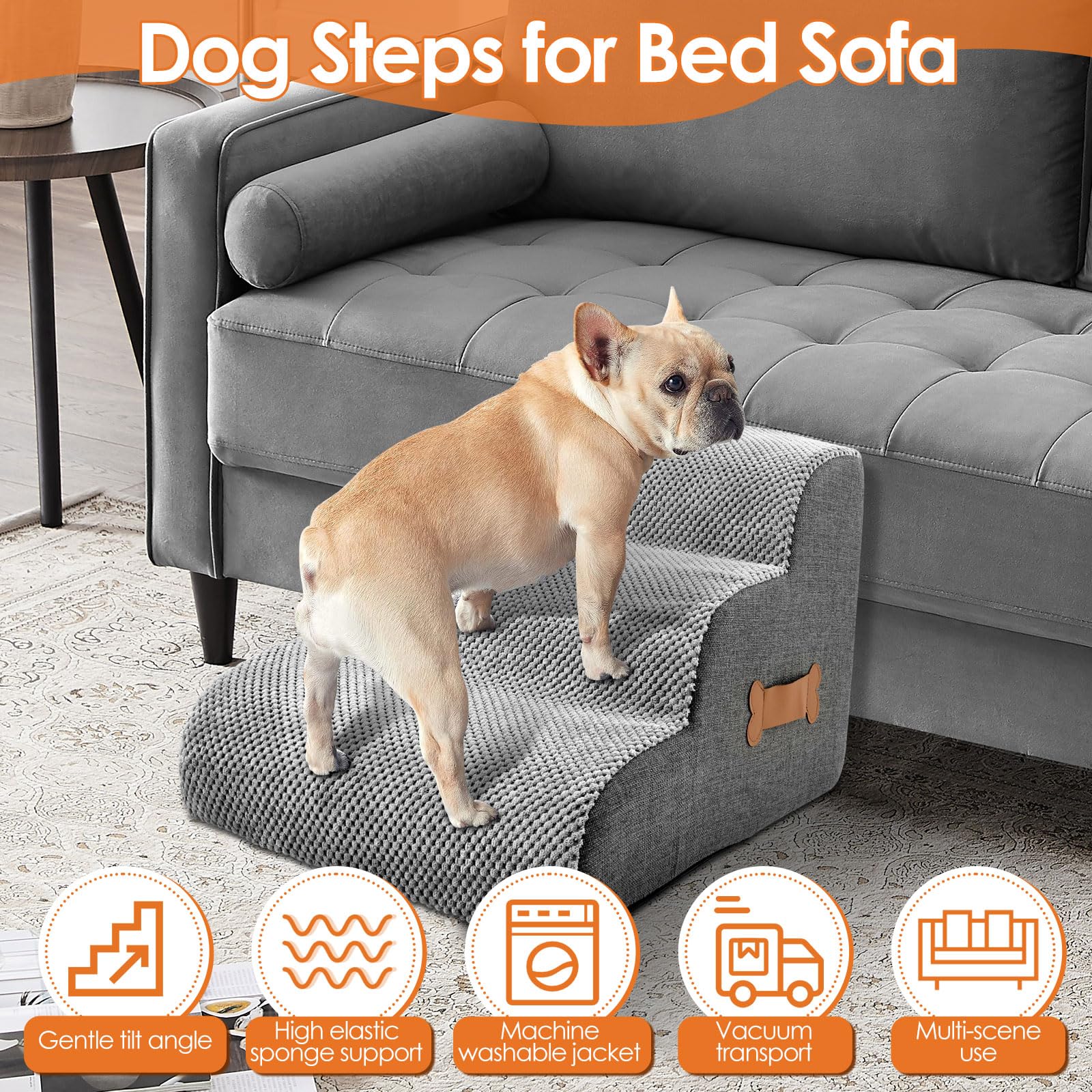 Furniture Hardware For Bed - Лестница-пандус для собак с ручкой-опорой для