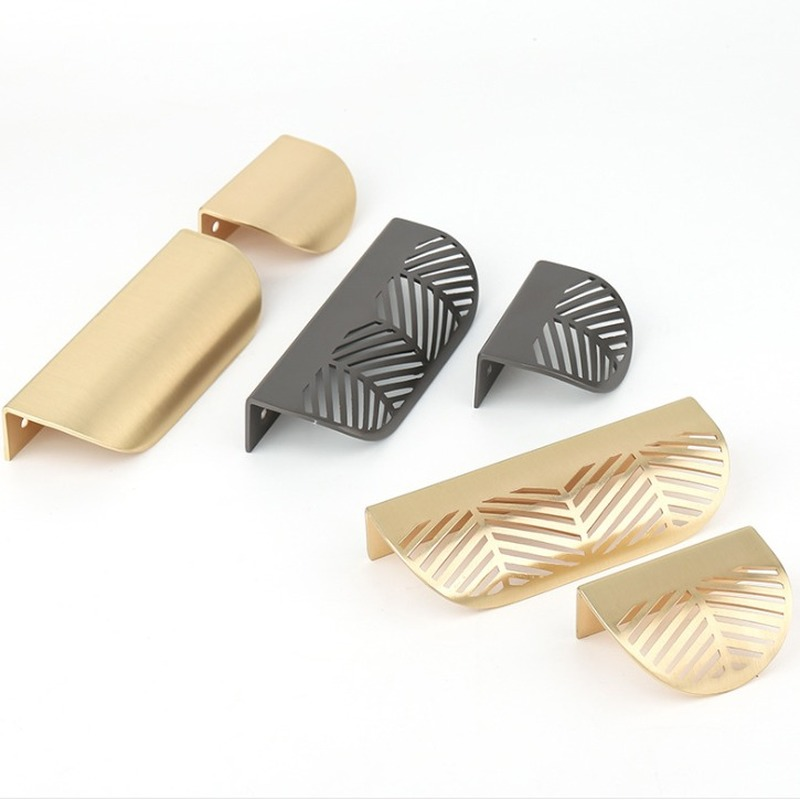Ручка в форме листа, золотые м – обзор и цена Drawer Pull Gold