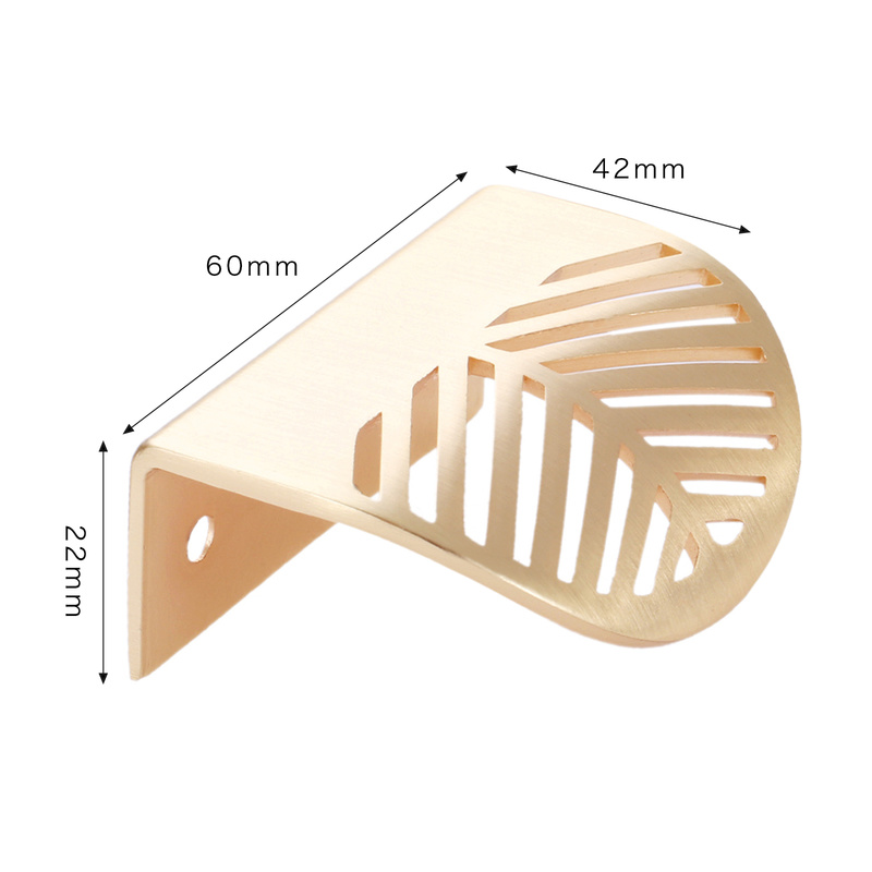 Ручка в форме листа, золотые м – обзор и цена Drawer Pull Gold
