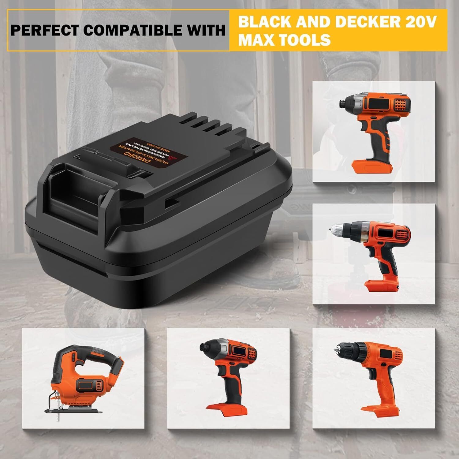 Адаптер для аккумуляторов DM20 – обзор и цена Black+Decker Tool Cordless