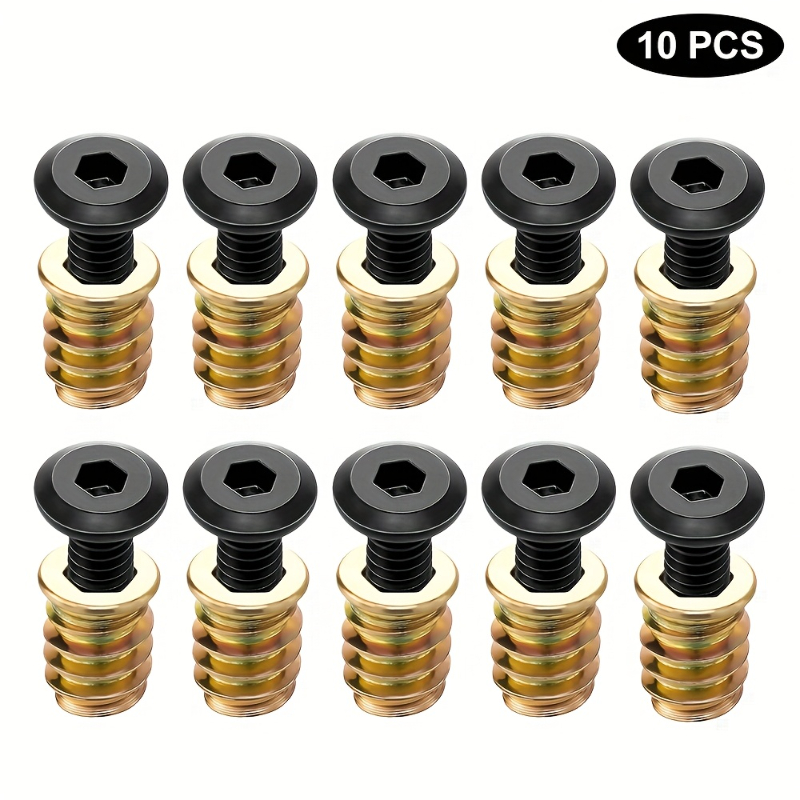 Набор из 10 резьбовых вставок- – обзор и цена Furniture Hardware Screws